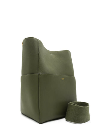 Medium Seau Sangle Bucket Bag Green Khaki