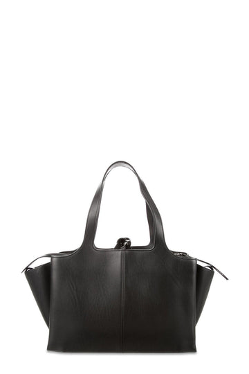 Medium Trifold Black in Smooth Leather