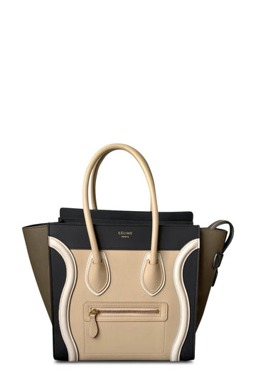 Micro Luggage Tricolor Beige