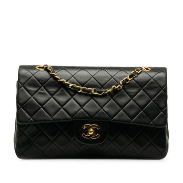Chanel Mattress Double Flat Chain houlder Bag No. 2 Black Gold   CHANEL