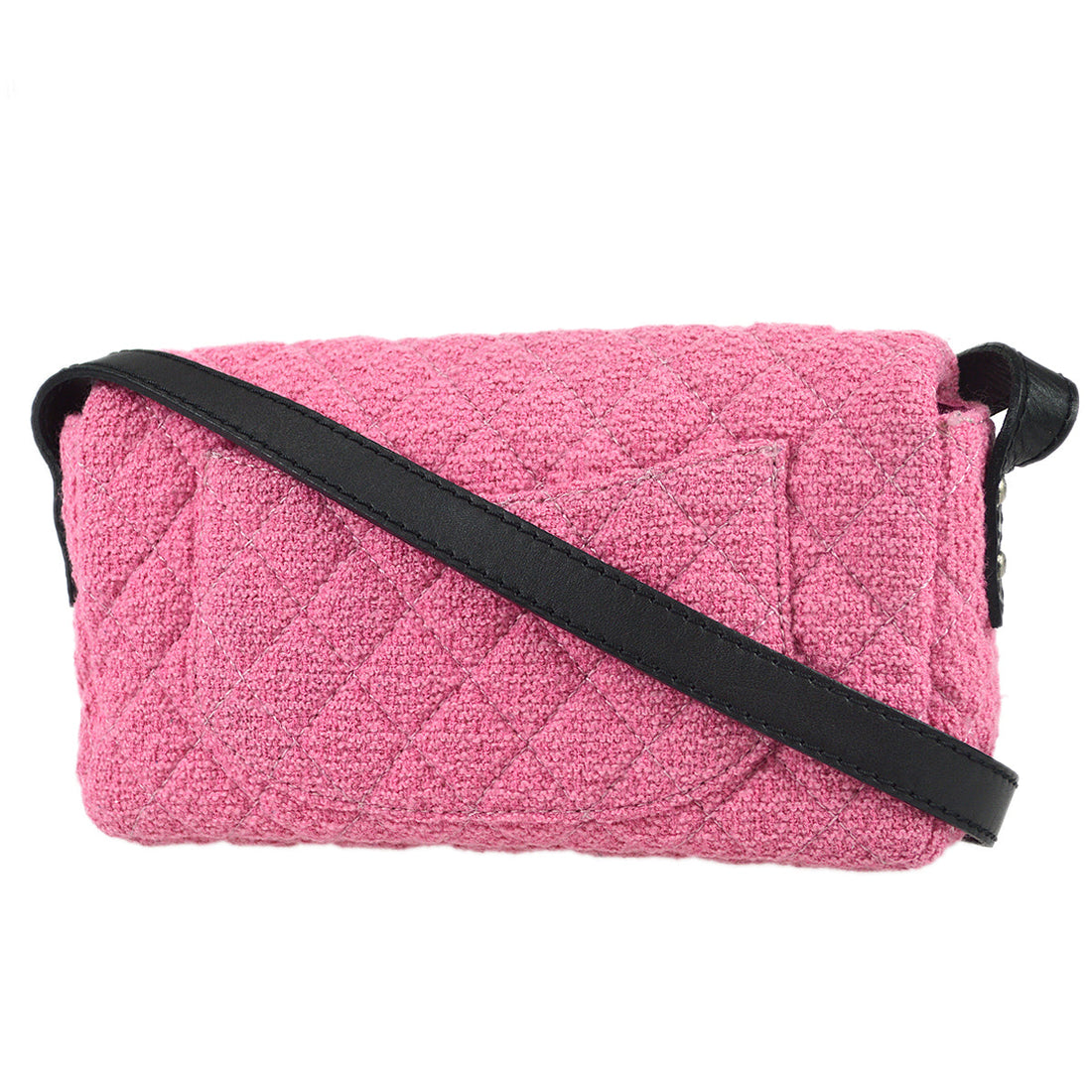 Chanel Black Tweed Mademoiselle Lock Shoulder Bag
