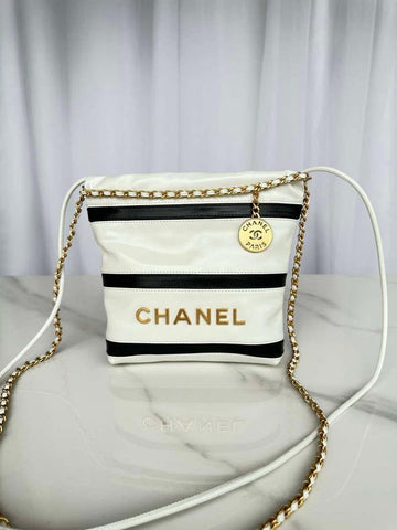 Makersluxe - Shiny Calfskin Bag White & Black