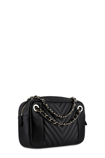 Chevron Camera Bag Black