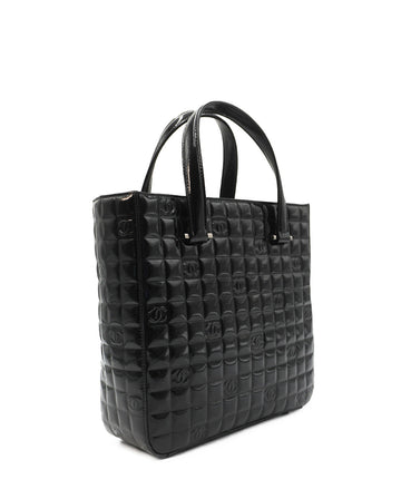 Chocolate Bar Patent Tote Black