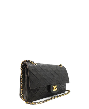 Medium Vintage Classic Double Flap GHW Black