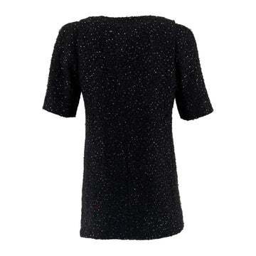 Pre owned Chanel wool Tweed Crystal Novelty Button Designer Jacket/Dress