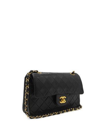 Small Classic Vintage Double Flap Bag Black