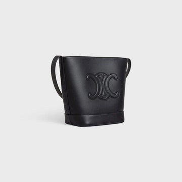SMALL LEATHER BUCKET BAG TRIOMPHE