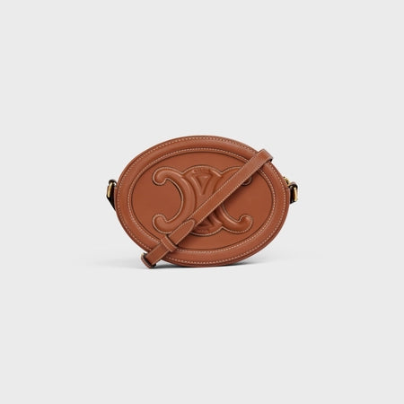 OVAL LEATHER BAG TRIOMPHE