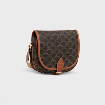 LARGE FOLCO BAG WITH STRAP IN TRIOMPHE