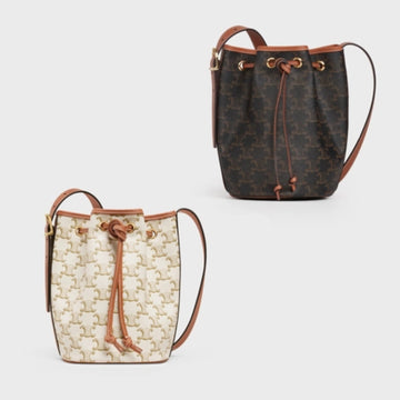 SMALL DRAWSTRING BAG IN TRIOMPHE