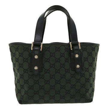 GUCCI GG Canvas Hand Bag Green 257249 cl363