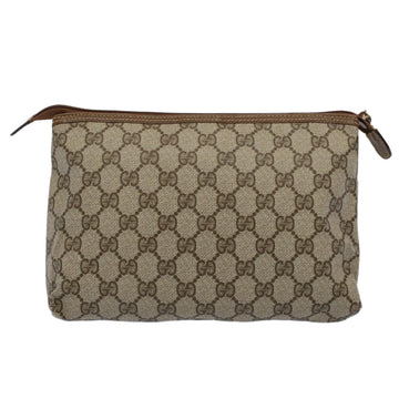 GUCCI GG Canvas Pouch PVC Leather Beige 014 115 6088 cl746