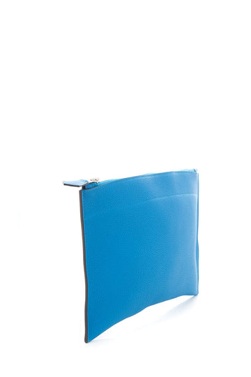 Hermès Blue Leather Pouch