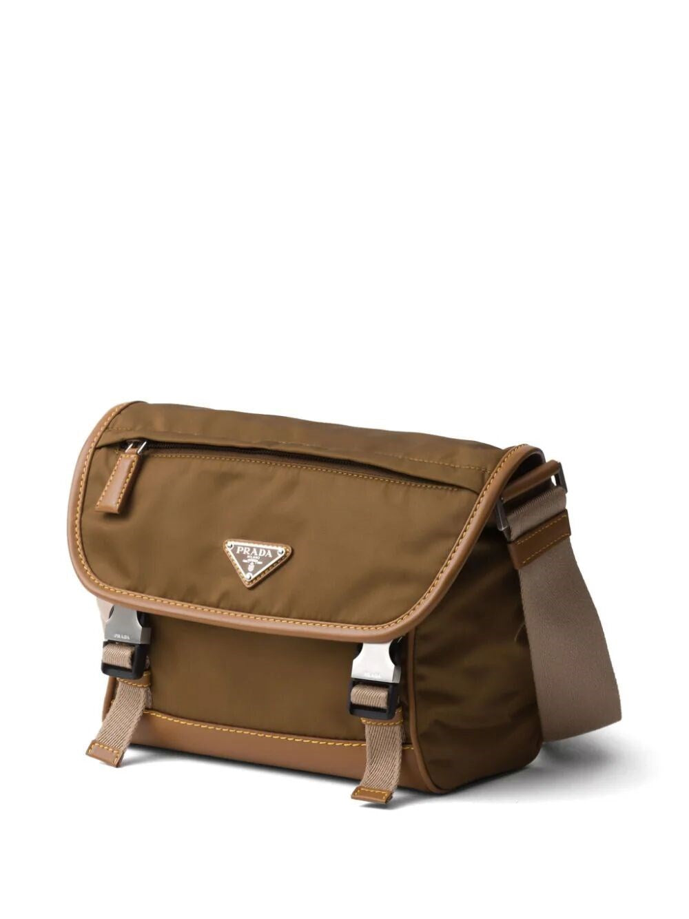 Prada Men Re-Nylon And Leather Shoulder Bag