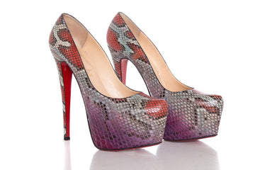 Christian Louboutin Multi Color Daffodile Python Pump SZ 40