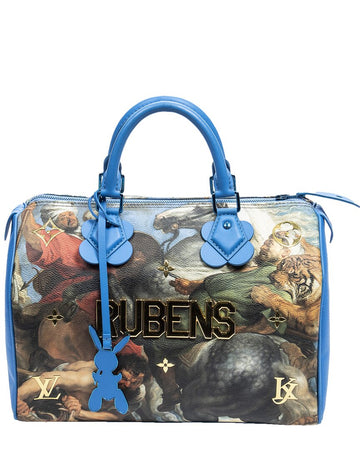 Louis Vuitton Limited Edition Blue Rubens Coated Canvas Jeff Koons Masters