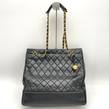 Chanel Black Quilted Leather Vintage Chain Timeless Tote WD10167912