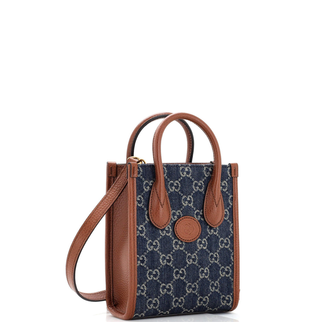Interlocking G Patch Tote GG Denim Mini