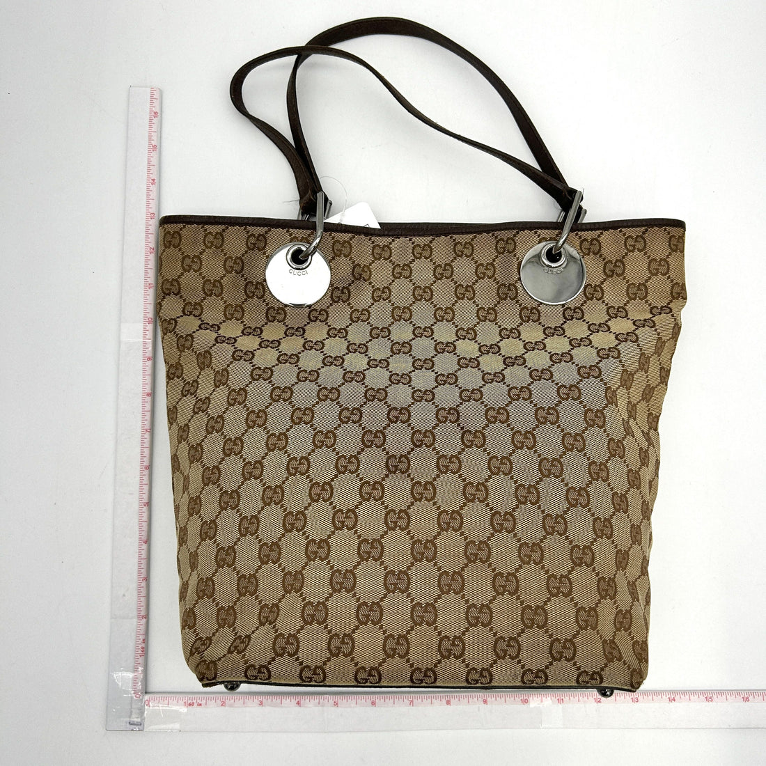 GUCCI Monogram Small Eclipse Tote Brown gu9909nm