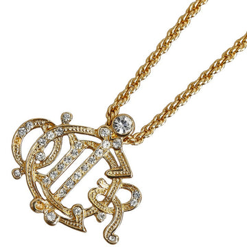 Dior emblem line stone CD logo necklace g mechy ladies Dior