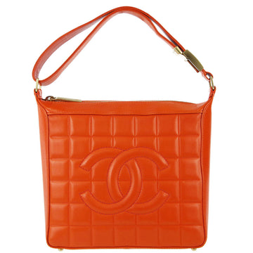 Chanel * 2003-2004 Orange Lambskin Choco Bar Shoulder Bag