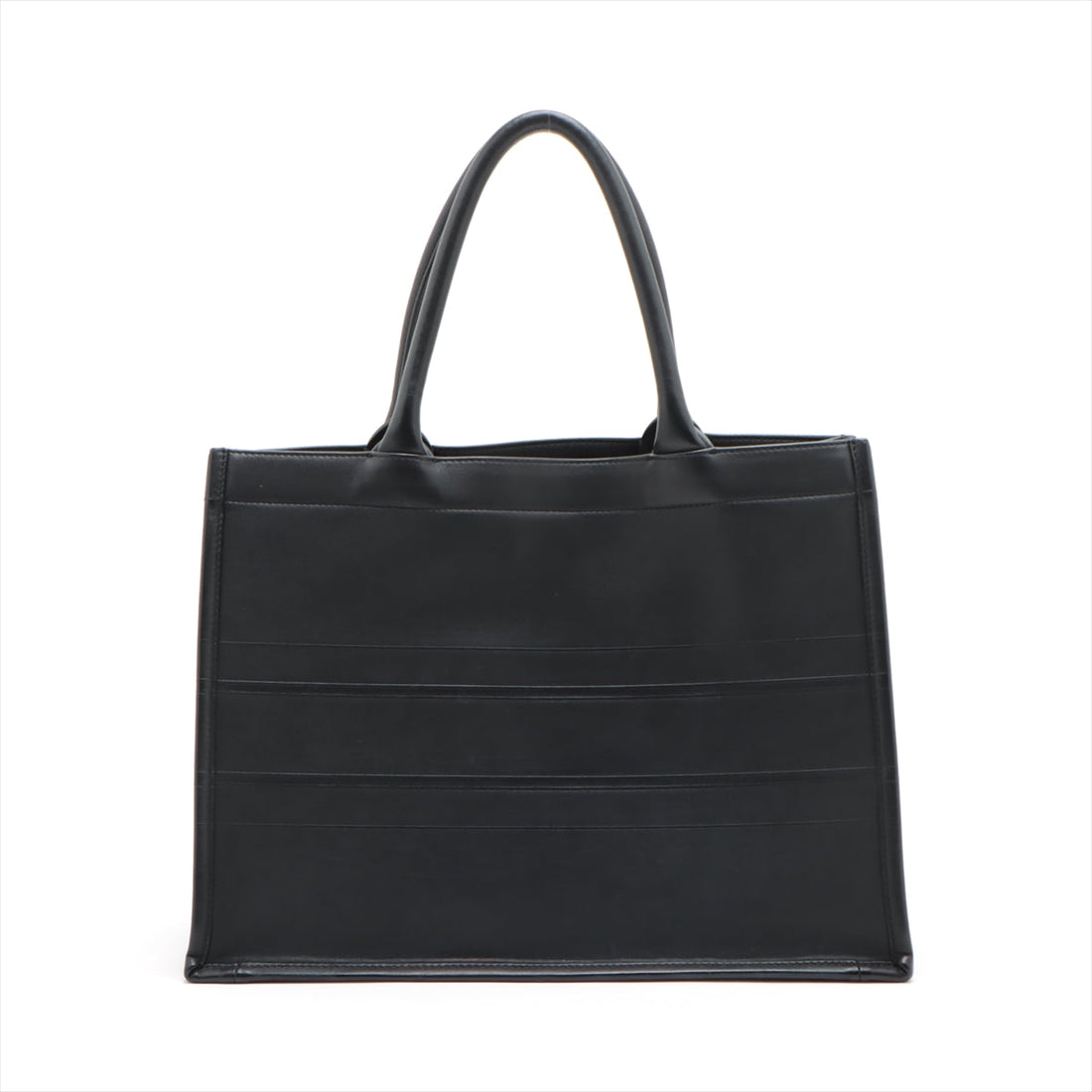 Christian Dior Book Tote Small Leather Black