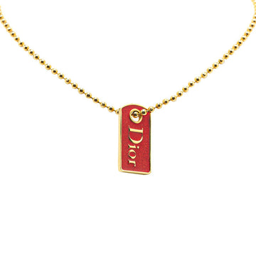 Dior logo plate collar g red mechy ladies Dior