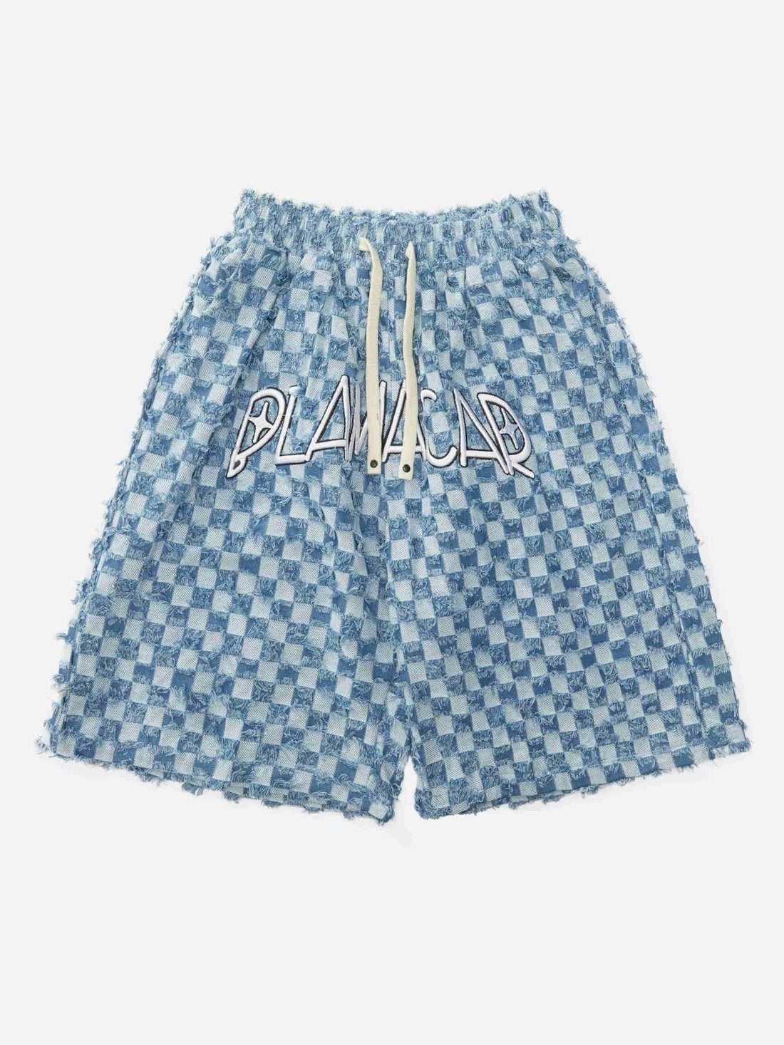 Sneakerland Plaid Denim Shorts