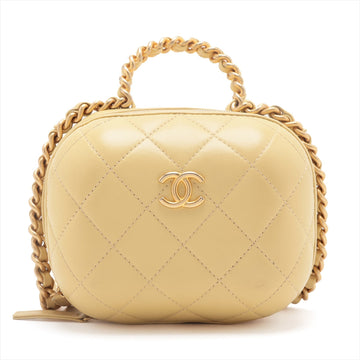 Chanel Matrasse  2WAY Shoulder Bag Yellow G