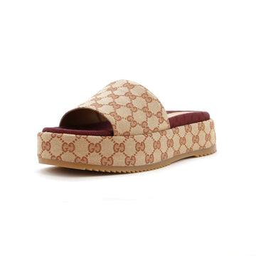 Women's Angelina Platform Slide Sandals GG Canvas