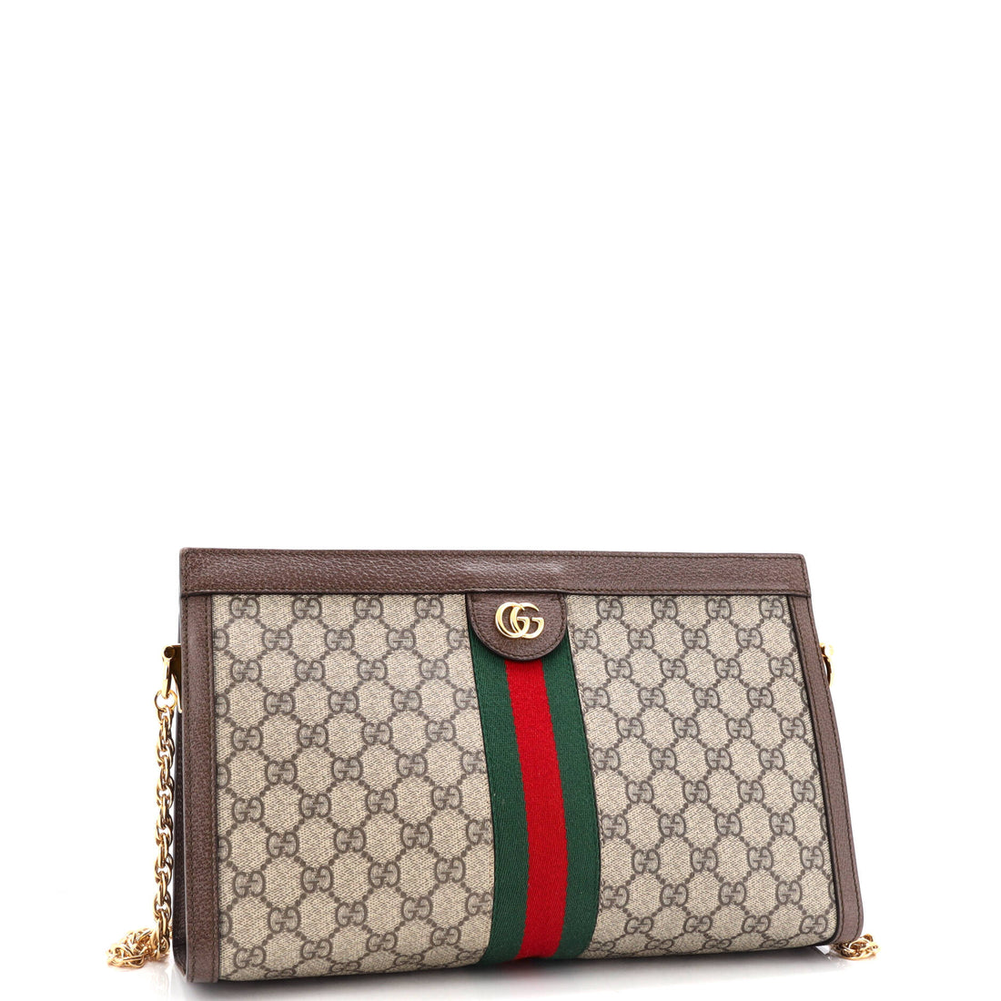 Ophidia Chain Shoulder Bag GG Coated Canvas Medium