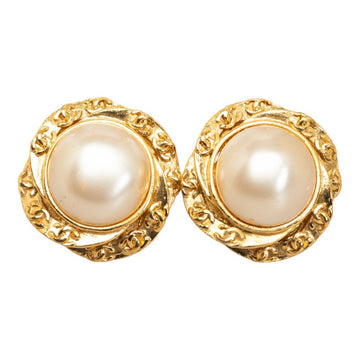 Chanel Pearl Earring Gold   Chanel Earring