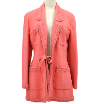 Chanel Fall 1994 frayed-detailed single-breasted blazer #40