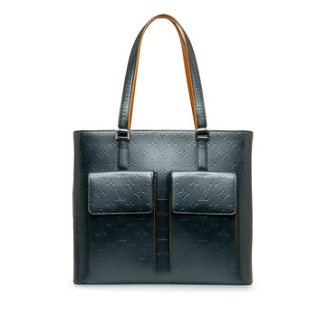 Louis Vuitton Monogram Mat M55105 Handbag Leather Blue