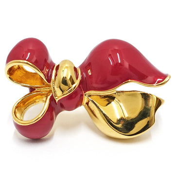 Christian Dior Ring Ribbon Motif GD G  Red Ring Accessories Small   Quality Weda