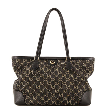 Ophidia Shopping Tote GG Denim Medium