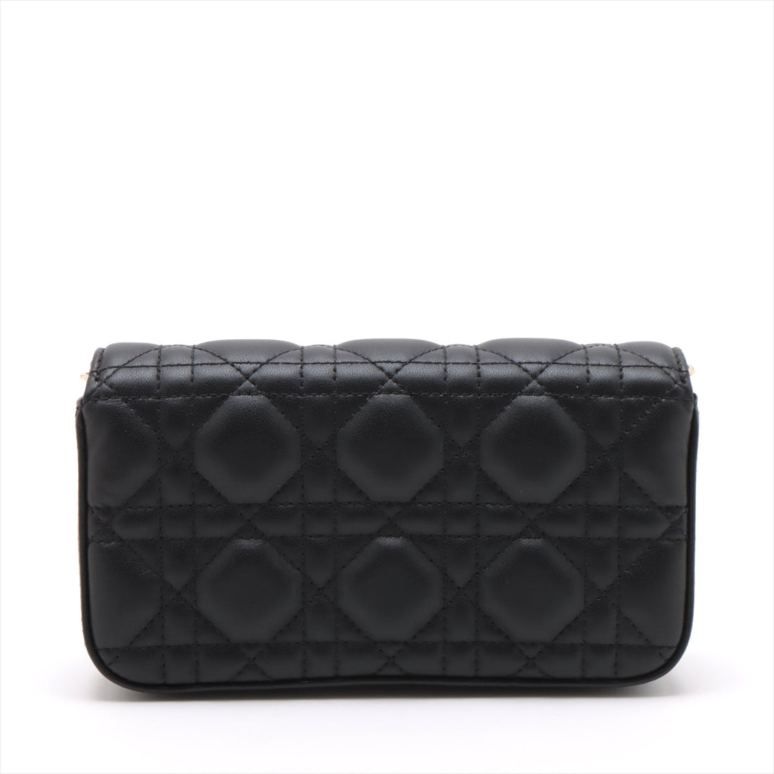 Christian Dior  Dior Lady Leather Chain Shoulder Bag Black