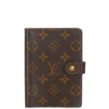 Louis Vuitton Monogram nda PM 6  Handbook Cover R20005 Brown PVC Leather  Louis Vuitton