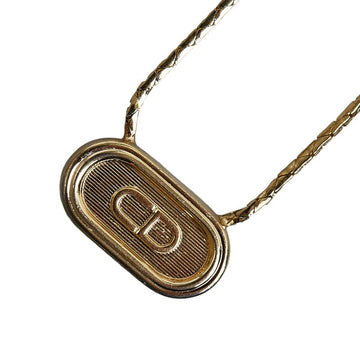 Dior CD logo plate necklace g makeup ladies Dior