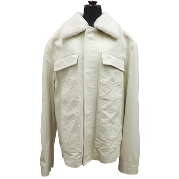 Louis Vuitton Monogram Boaden Jacket Size 46 Ivory Beige Logo Fashion RM231Q TZ0 HO5W Apparel  Dress