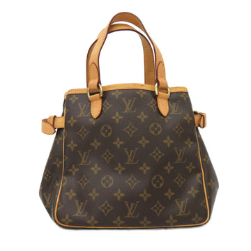 Louis Vuitton M51156 Monogram Handbag Brown Leather