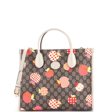 Structured Top Handle Open Tote Printed GG Coated Canvas Small