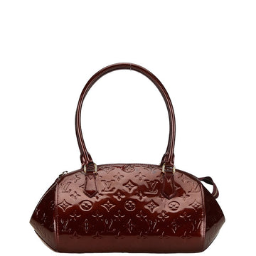 Louis Vuitton Monogram Vernis Sherwood PM Shoulder Bag M91492 Rouge Forest Pearl Patent Leather  Louis Vuitton