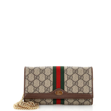 Ophidia Chain Wallet GG Coated Canvas