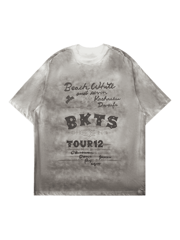 Makersluxe American Retro Letter Print T-shirt