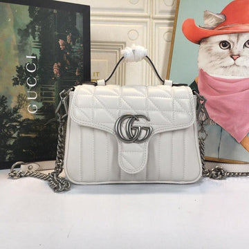 Makersluxe - Marmont Mini Top Handle Bag White
