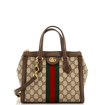 Ophidia Top Handle Tote GG Coated Canvas Small