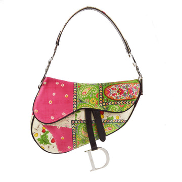 Christian Dior 2003 John Galliano Patchwork Saddle Bag Medium