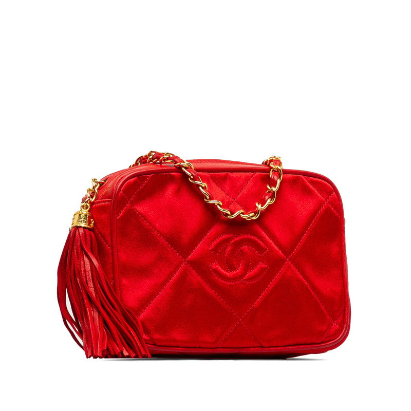 Chanel Matrases Coco Chain  Shoulder Bag Red Leather  Chanel